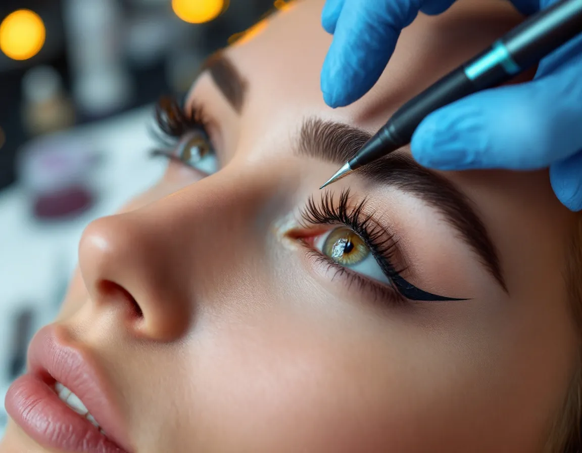 Semi-permanent eyeliner application
